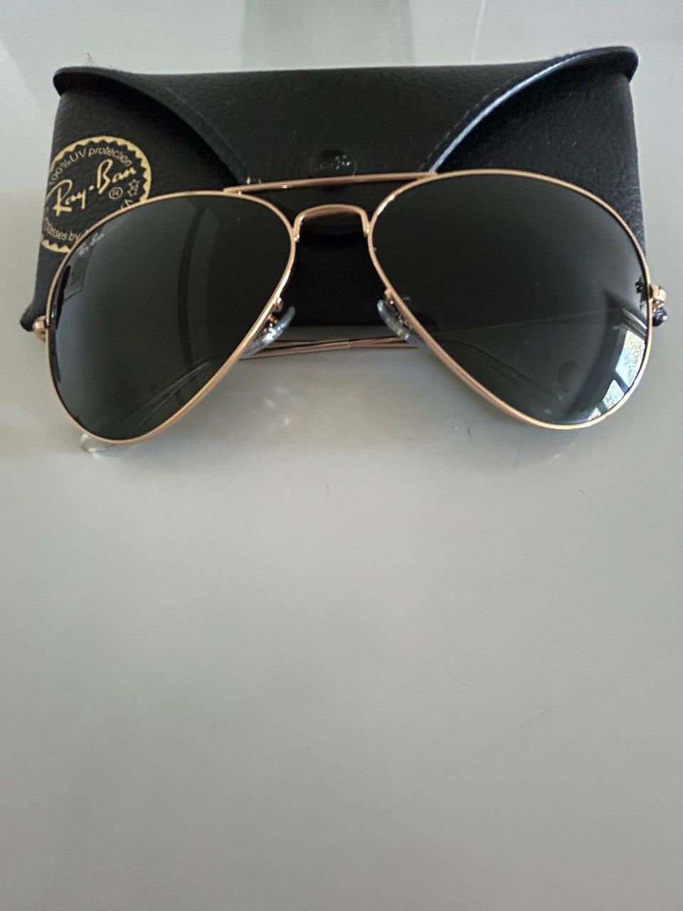 Ray Ban aviator large gold/green 58mm