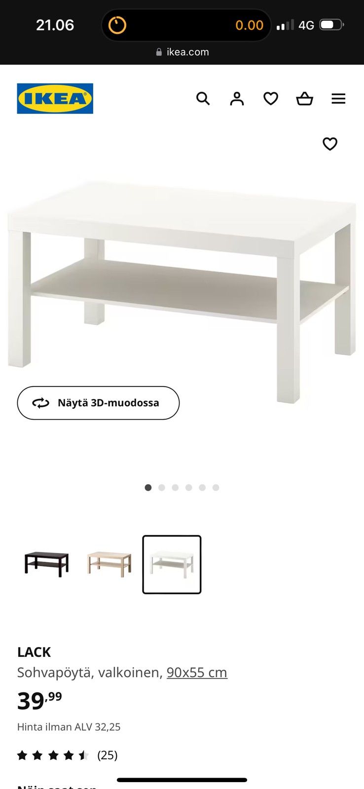 Ikea lack sohvapöytä