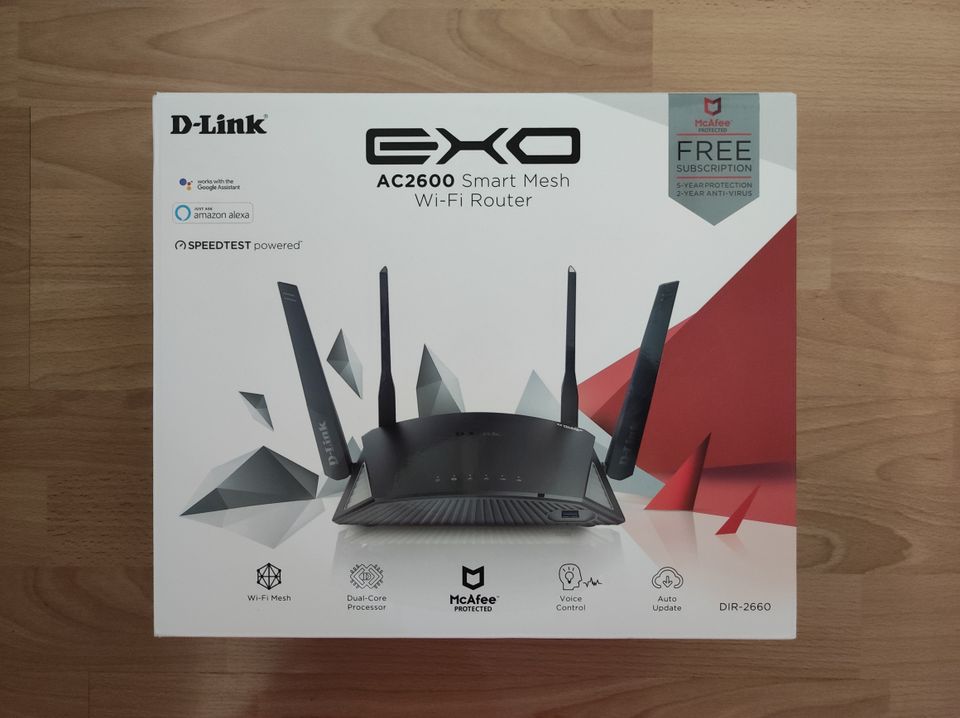 D-Link Exo DIR-2660 A1 WiFi reititin, OpenWrt -ohjelmistolla