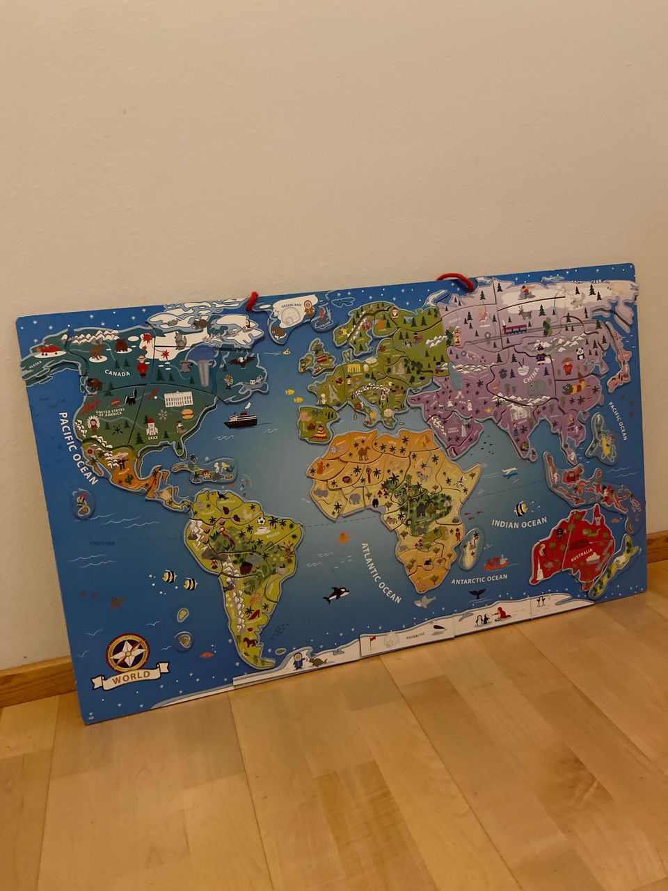 Palapeli maailman maat, ripustettava 45 x 75cm