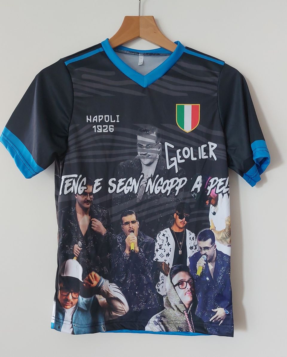 SSC Napoli futispaita/ Geolier koko n. 158 cm / 160 cm