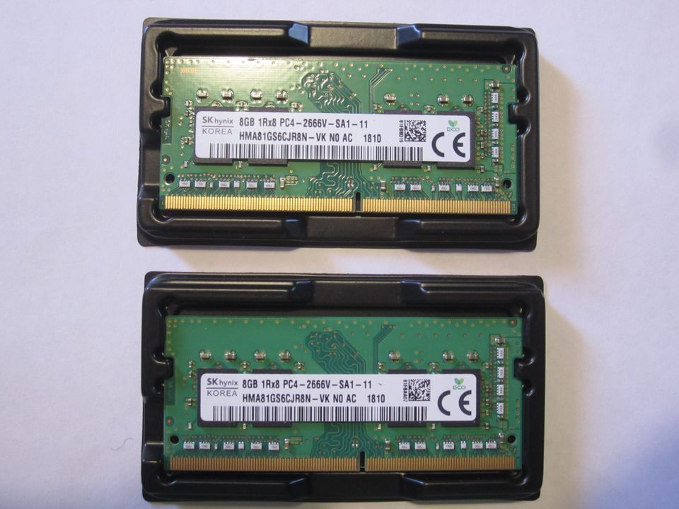 Kannettavan muistia 16GB (2*8GB) DDR4 PC4-2666V-SA1-11