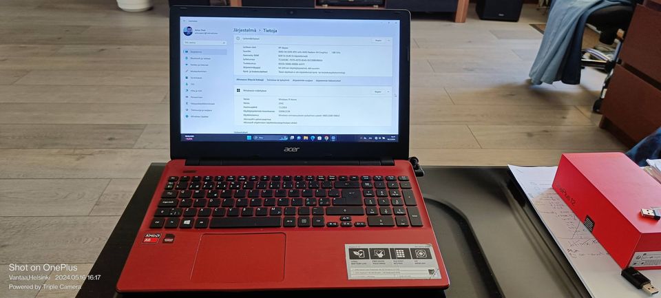 Acer Aspire E 15 (E5-521G-65X4) - hyvä kannettava. TARJOA!