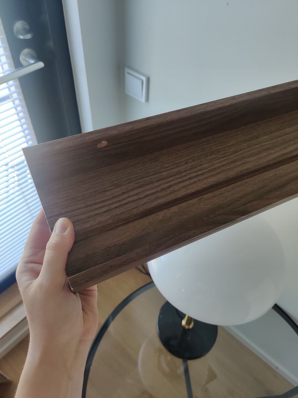 Ikea Mosslanda tauluhylly 55cm pähkinäpuu