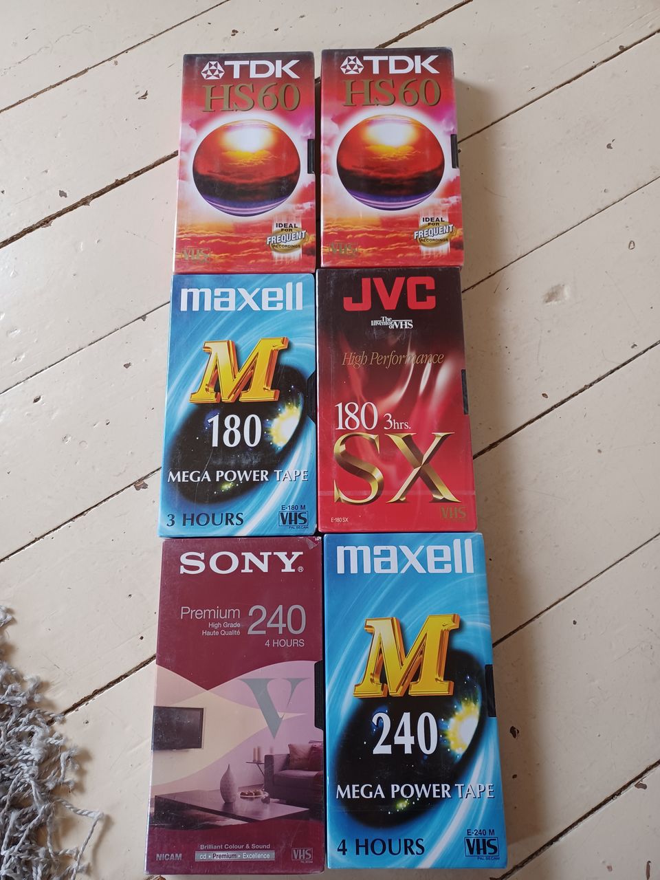 Tyhjät VHS kasetit  3e KPL