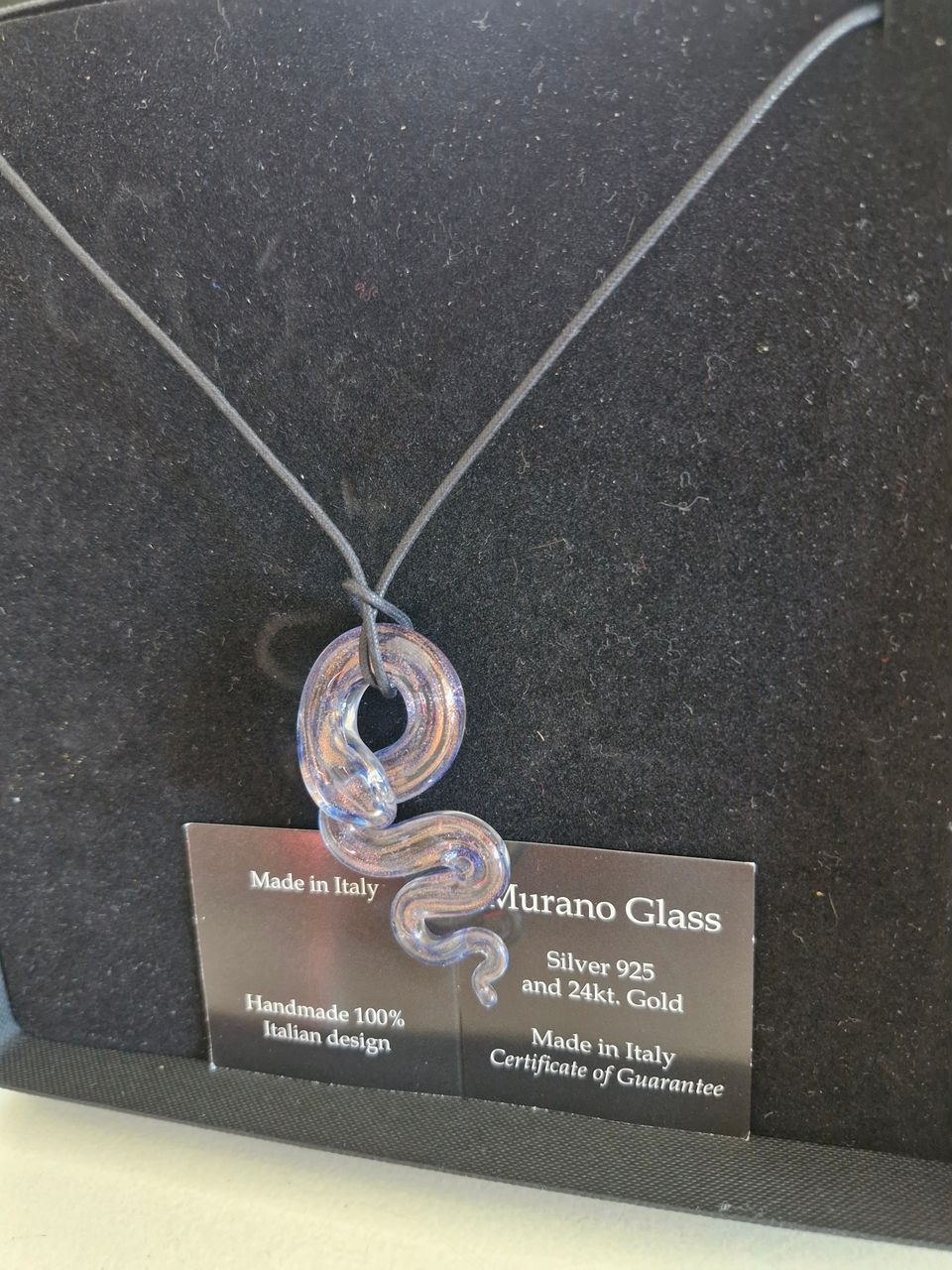 Murano glass käärme kaulaketju