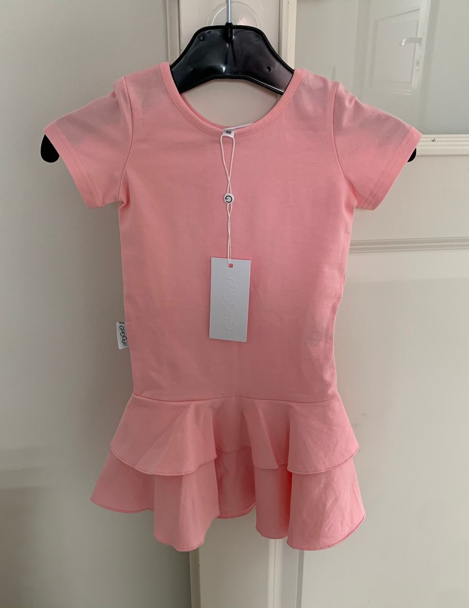 UUSI Gugguu Frilla T-Shirt Dress 92, Pink Chiffon