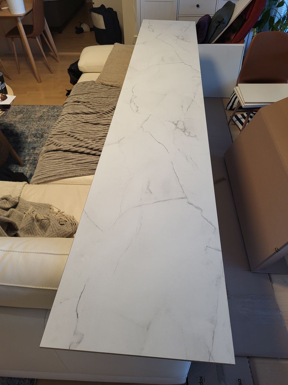 Ecolam marmorikuosinen välitilalevy 2790x474mm