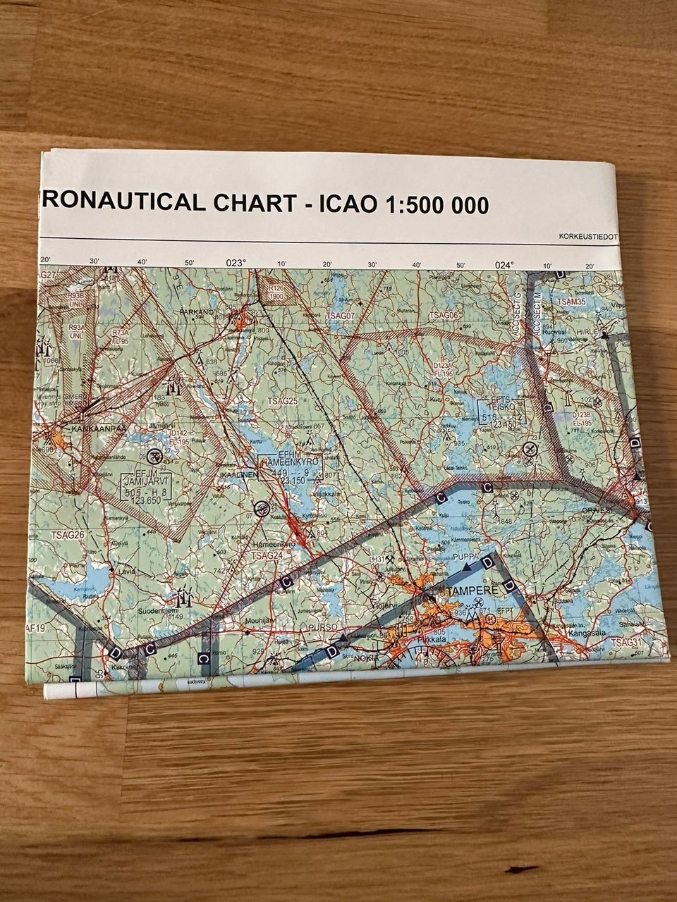 Helsinki West, ilmailukartta Aeronautical chart - ICAO 1:500 000