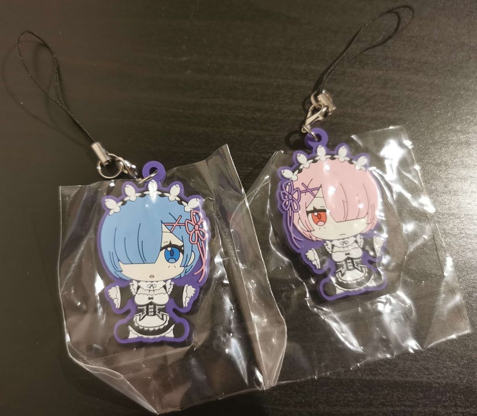 Anime Re:zero Rem & Ram kännykkäkorut