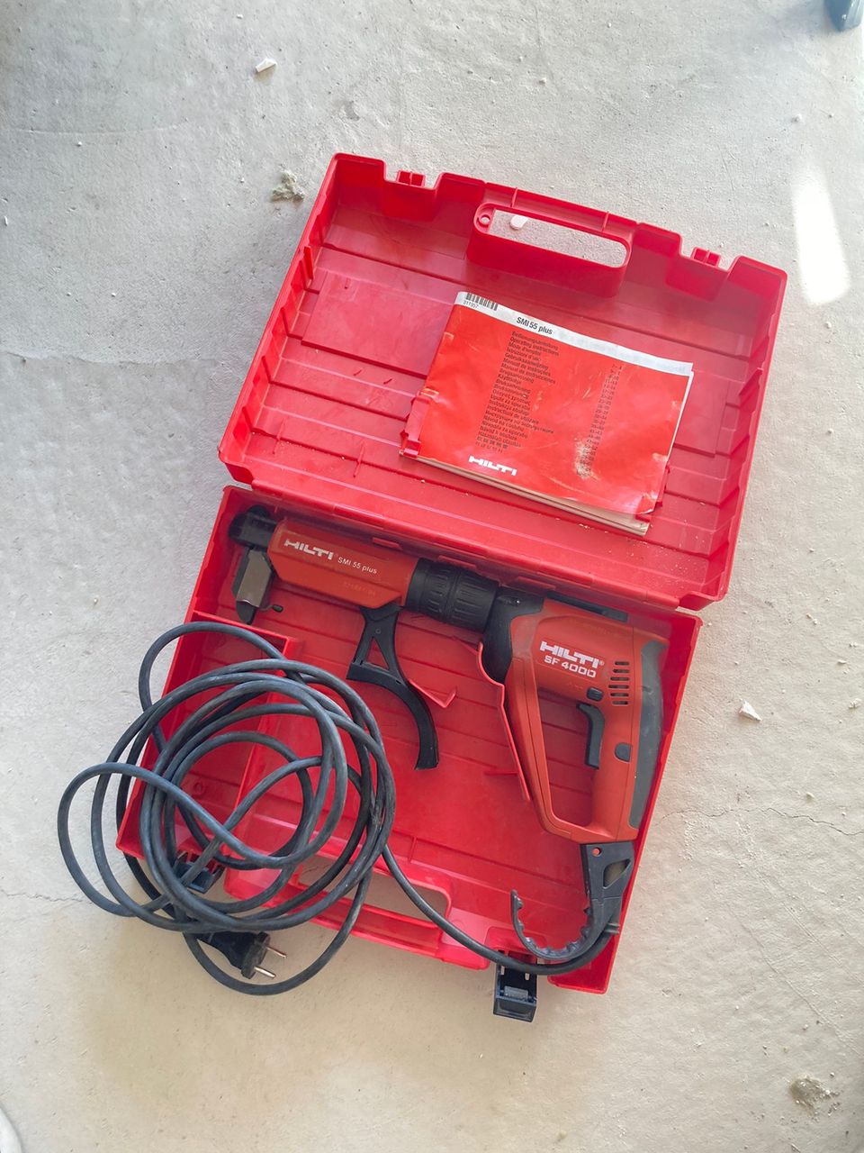 Hilti SF 4000 ja SMI 55 plus nauharuuvinväännin