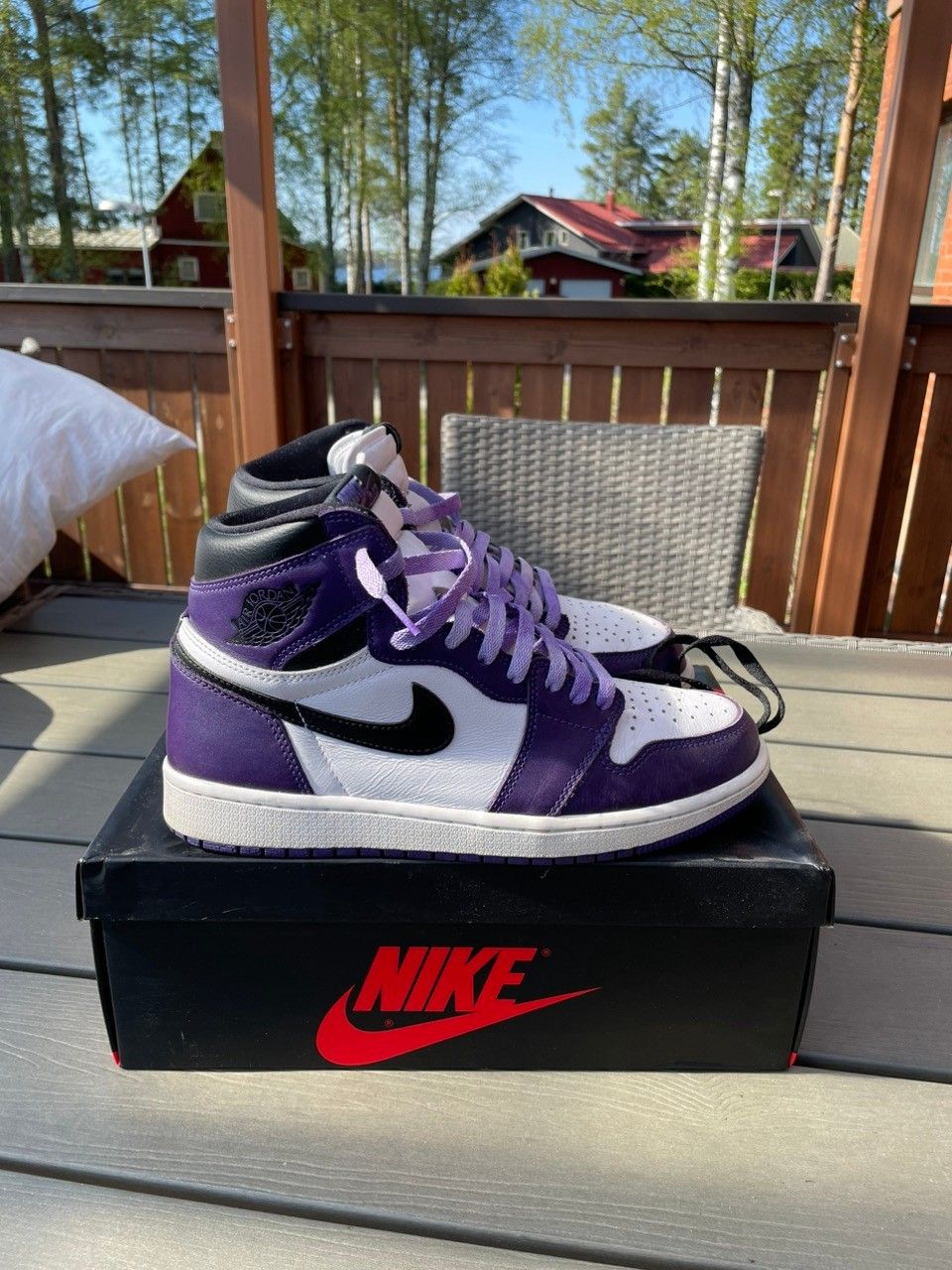 Nike air jordan high 1 court purple 42.5
