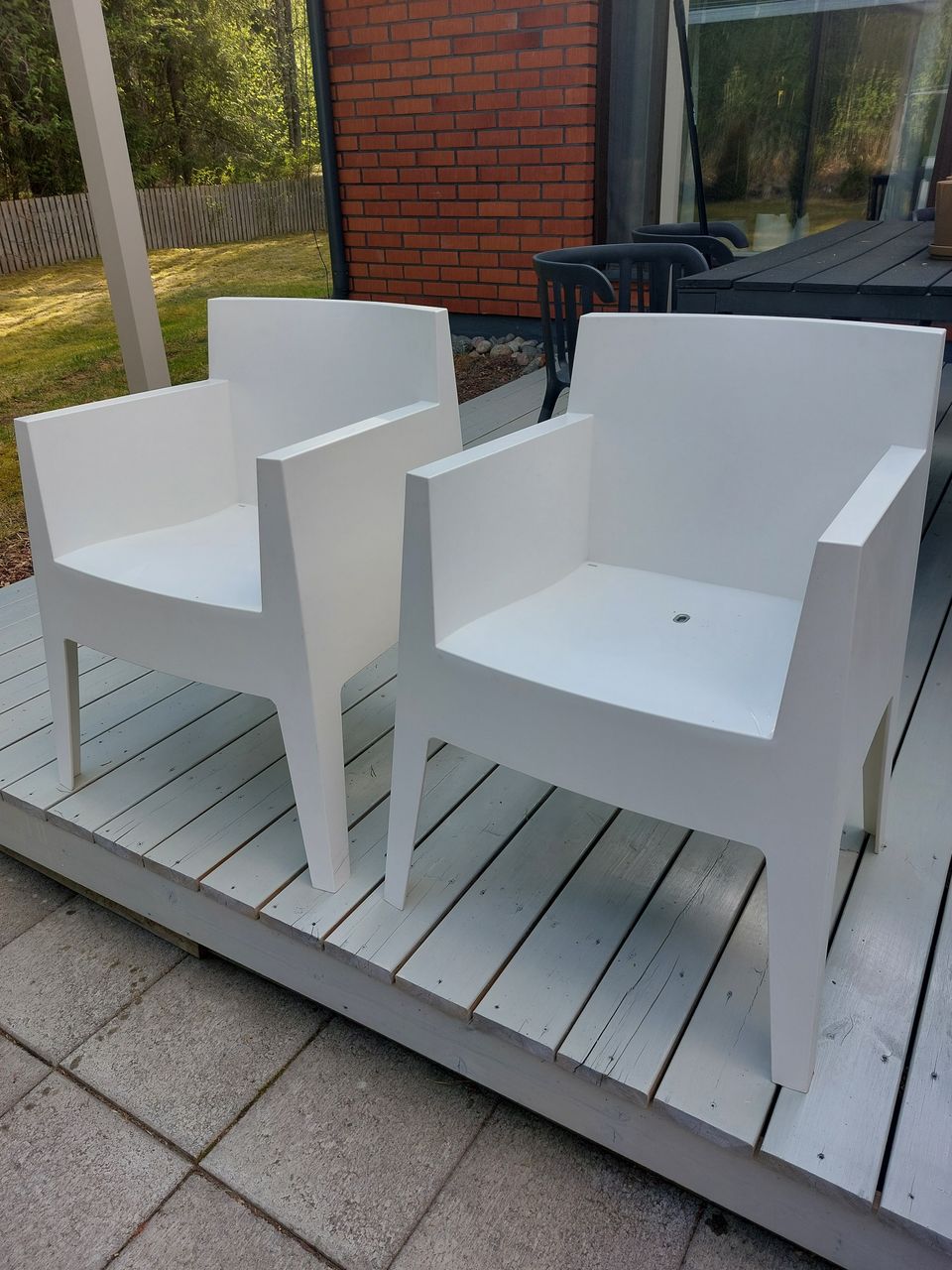 TOY- tuolit, valkoinen 2kpl