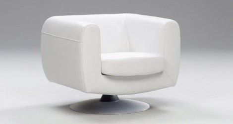 Amigo Interface valkoinen nahkainen nojatuoli