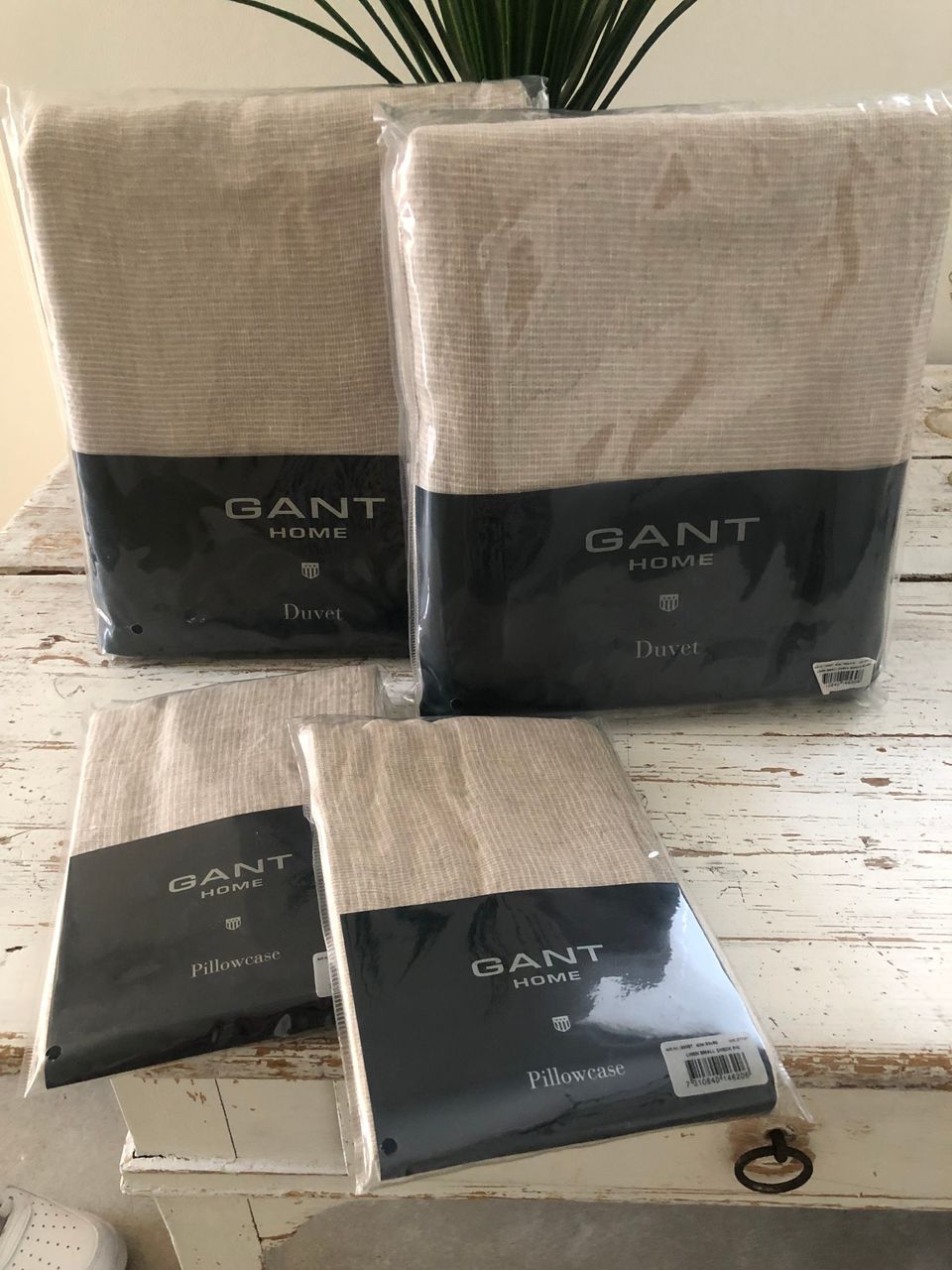 Gant pellava sinkkupussilakanat tyynyliinoilla (2+2kpl) Uudet