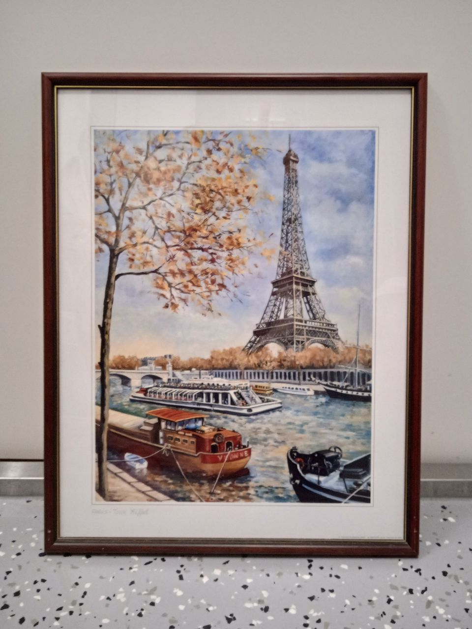 Paris - Tour Eiffel taulu puukehyksissä