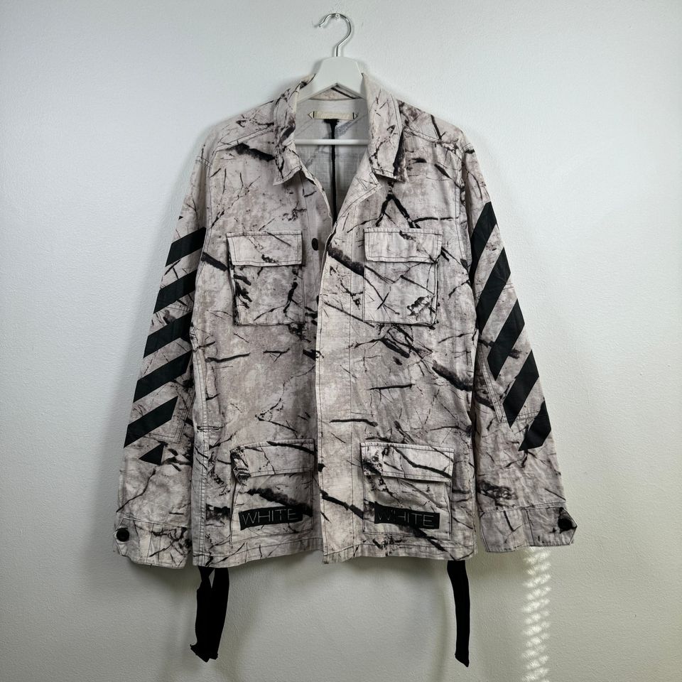 Off-White Marble Field Jacket (White)