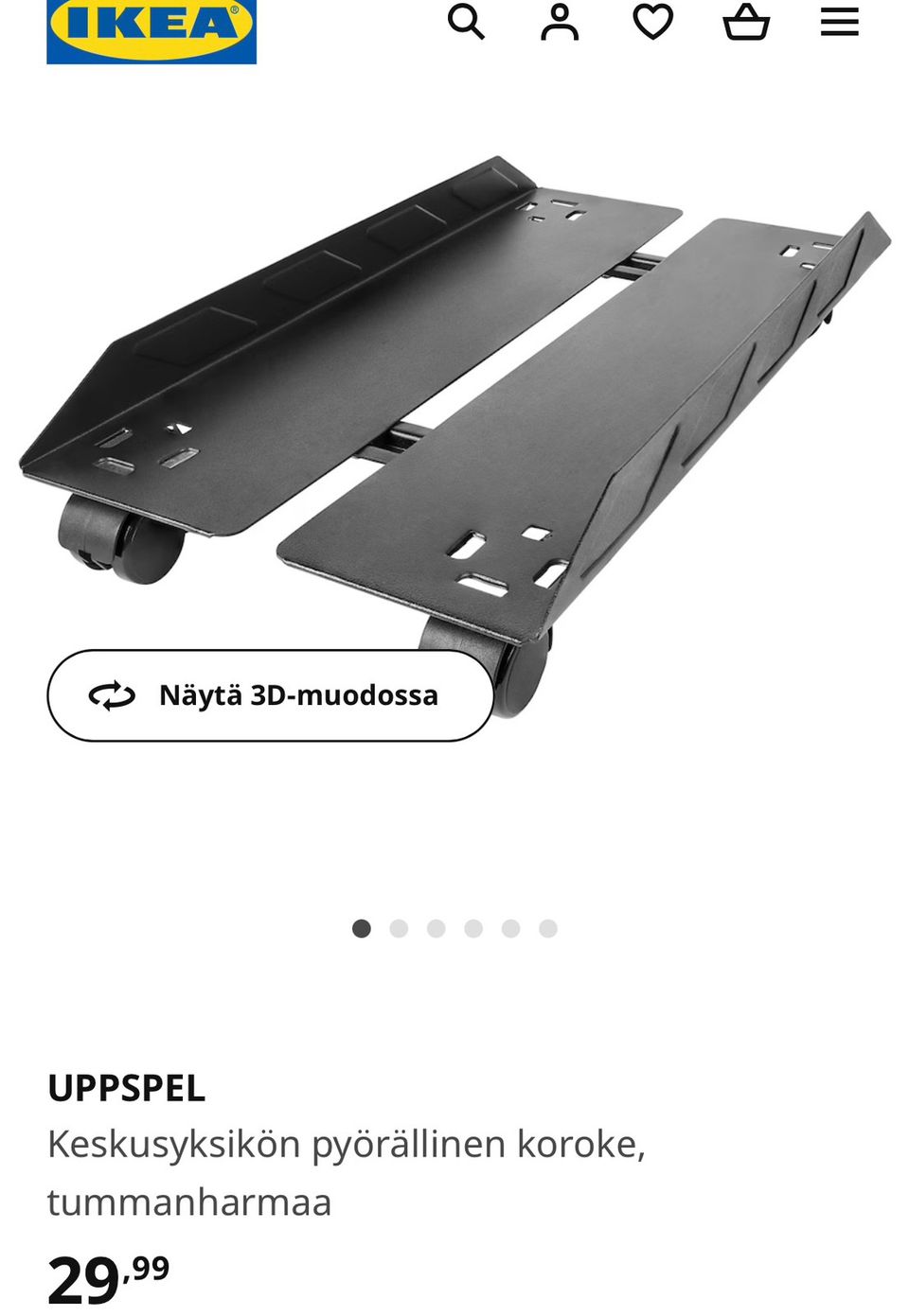 Ikean Uppspel keskusyksikköteline
