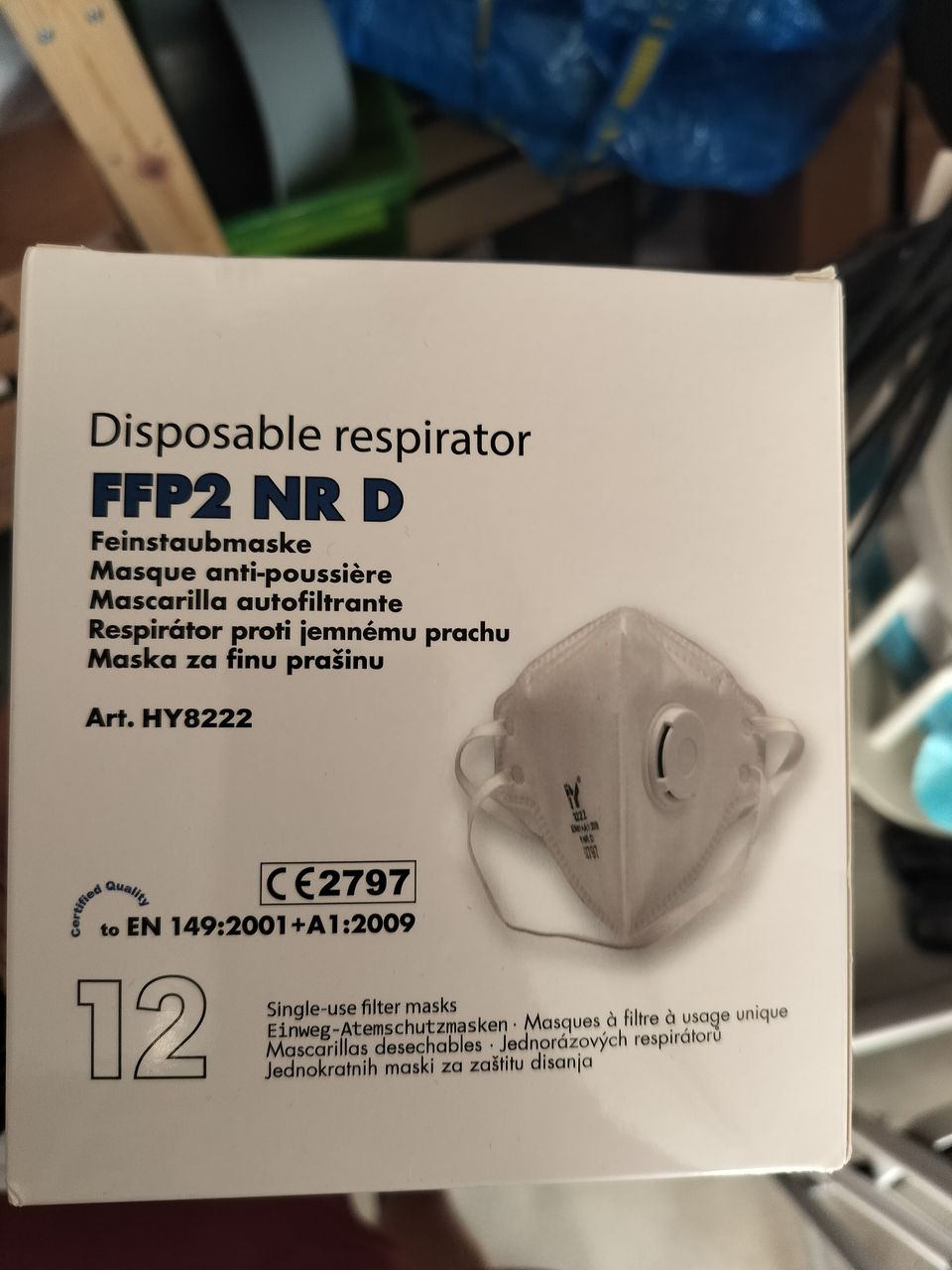 FFP2 NR D -maskit suodattimella