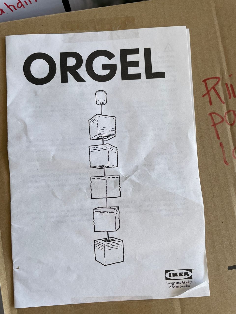 Ikean Orgel riippuvalaisin