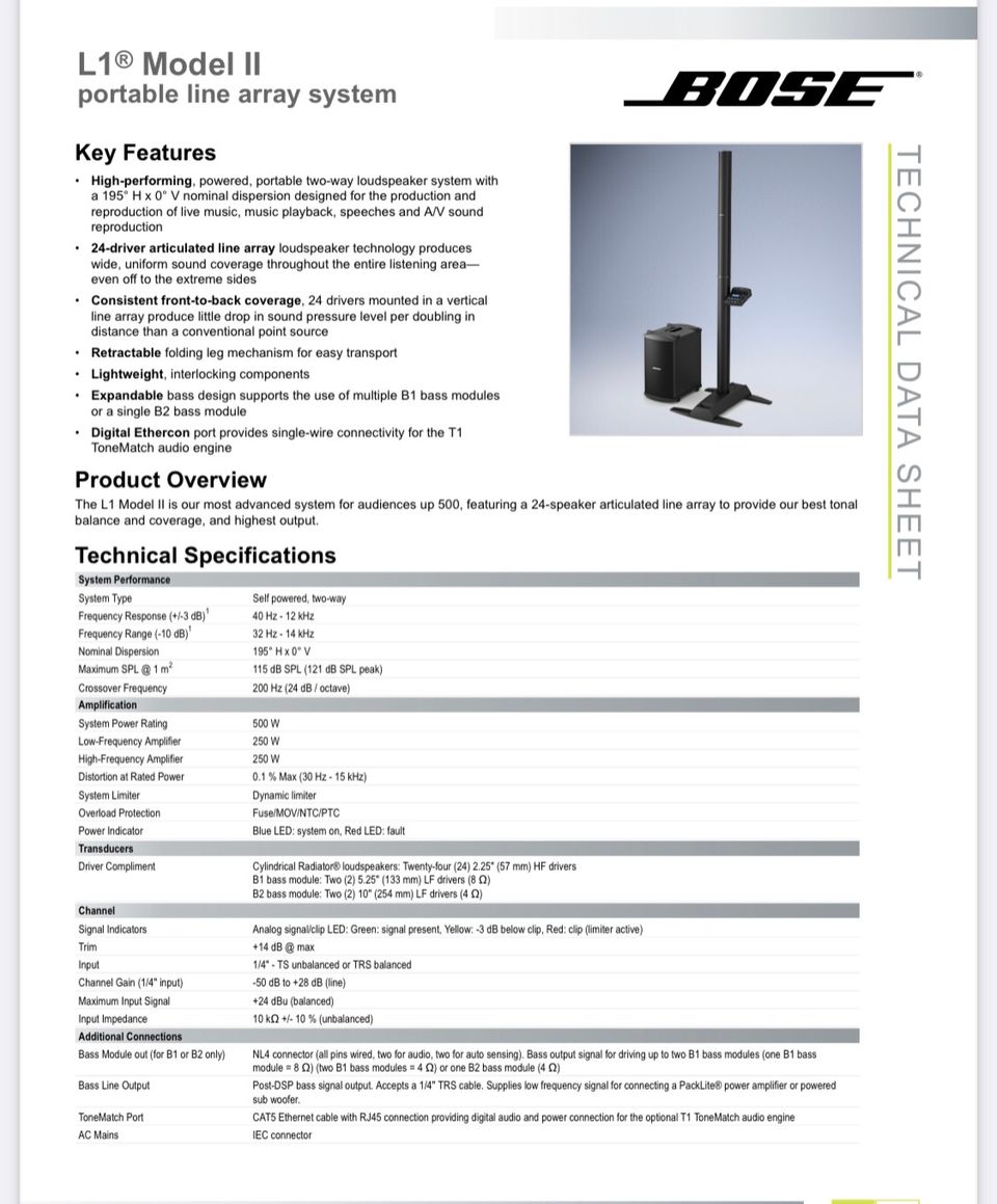 BOSE L1 mode ll