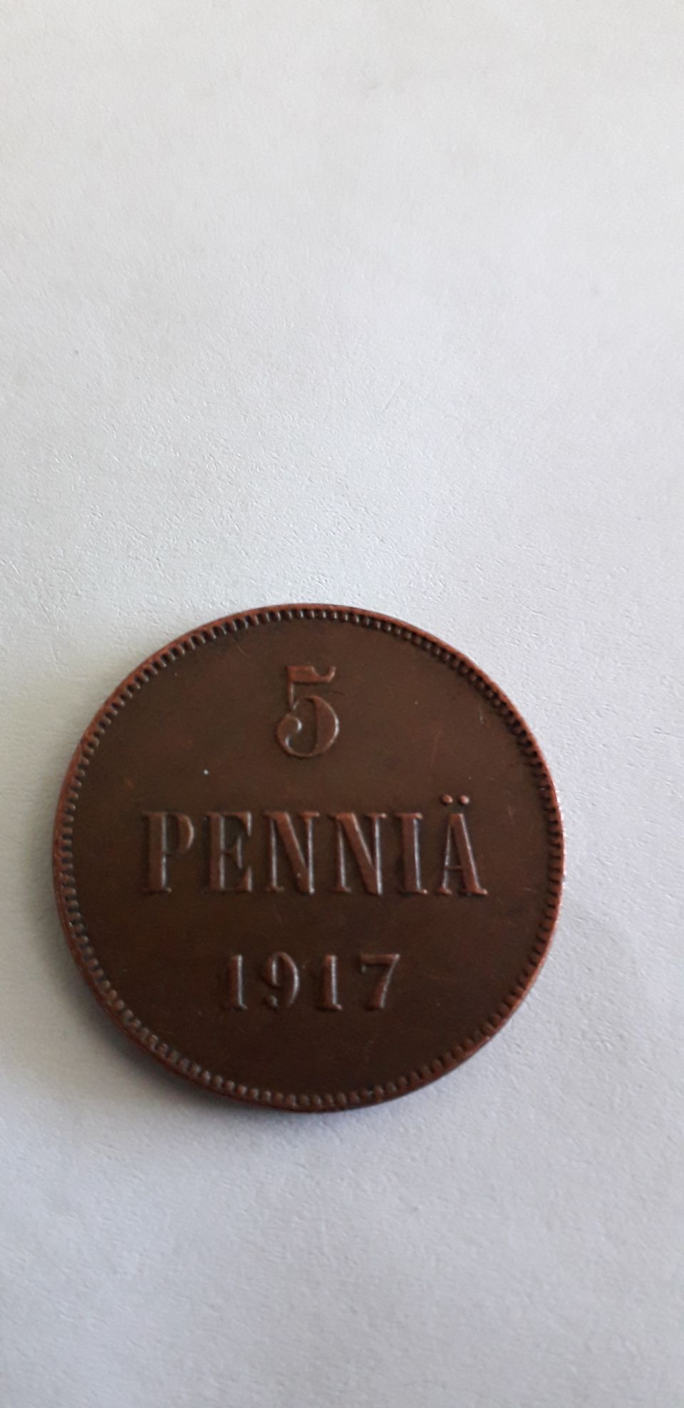 5 penniä 1917 NII