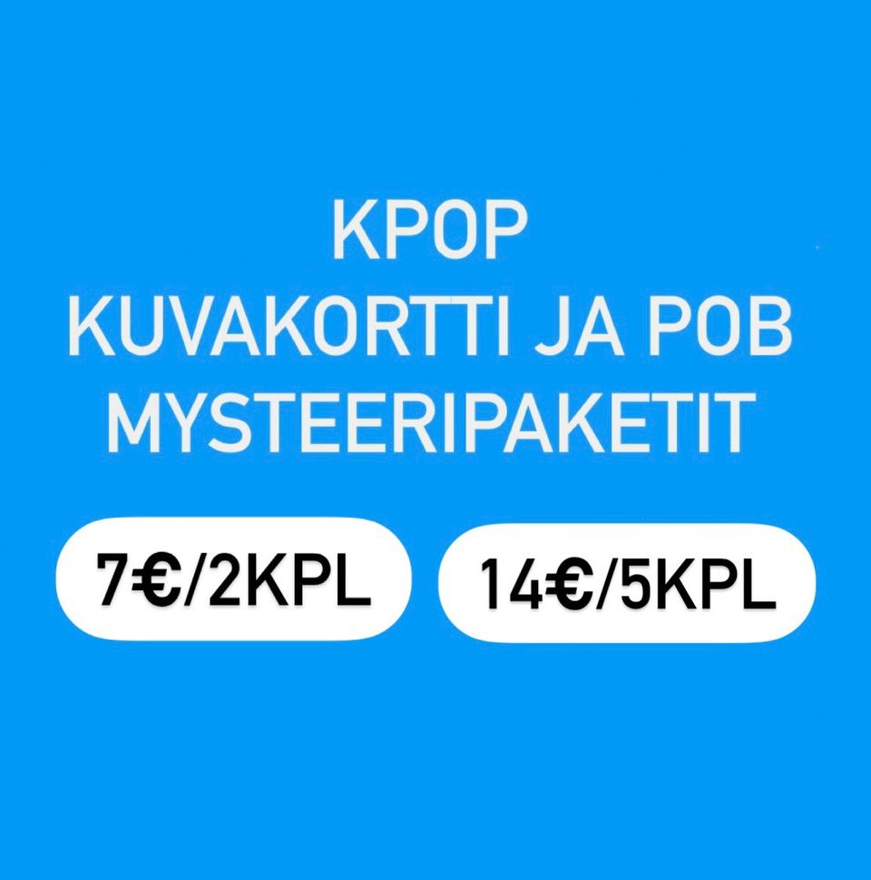Kpop Photocard ja Pob mysteerisetit