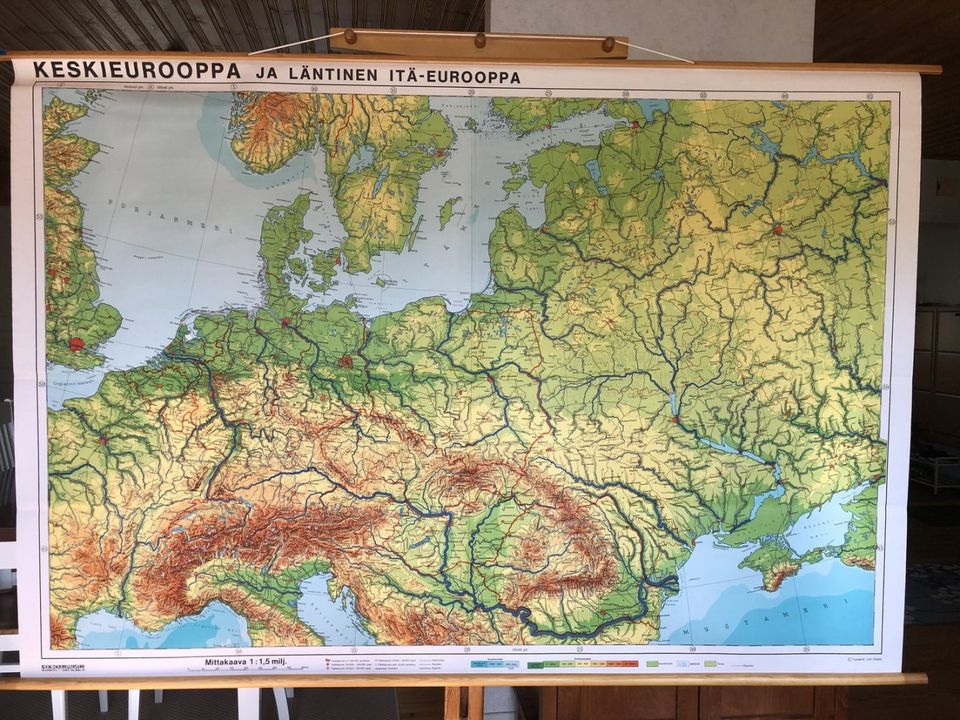 Keski-Eurooppa ja läntinen Itä-Eurooppa opetuskartta