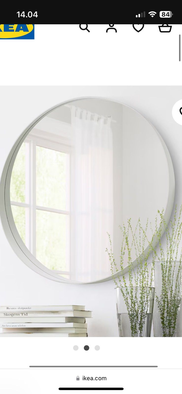 Ikea rötsund valkoinen peili