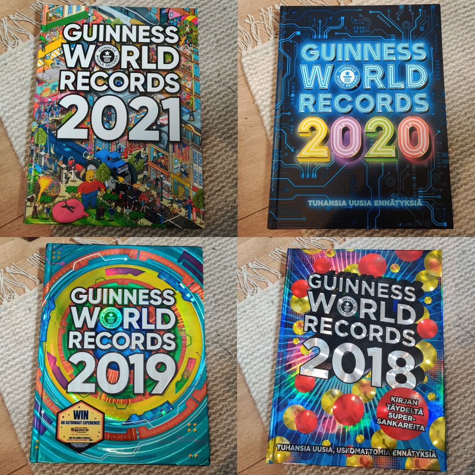 Yhteishinta Guinness ennätyskirjat 2018-2021
