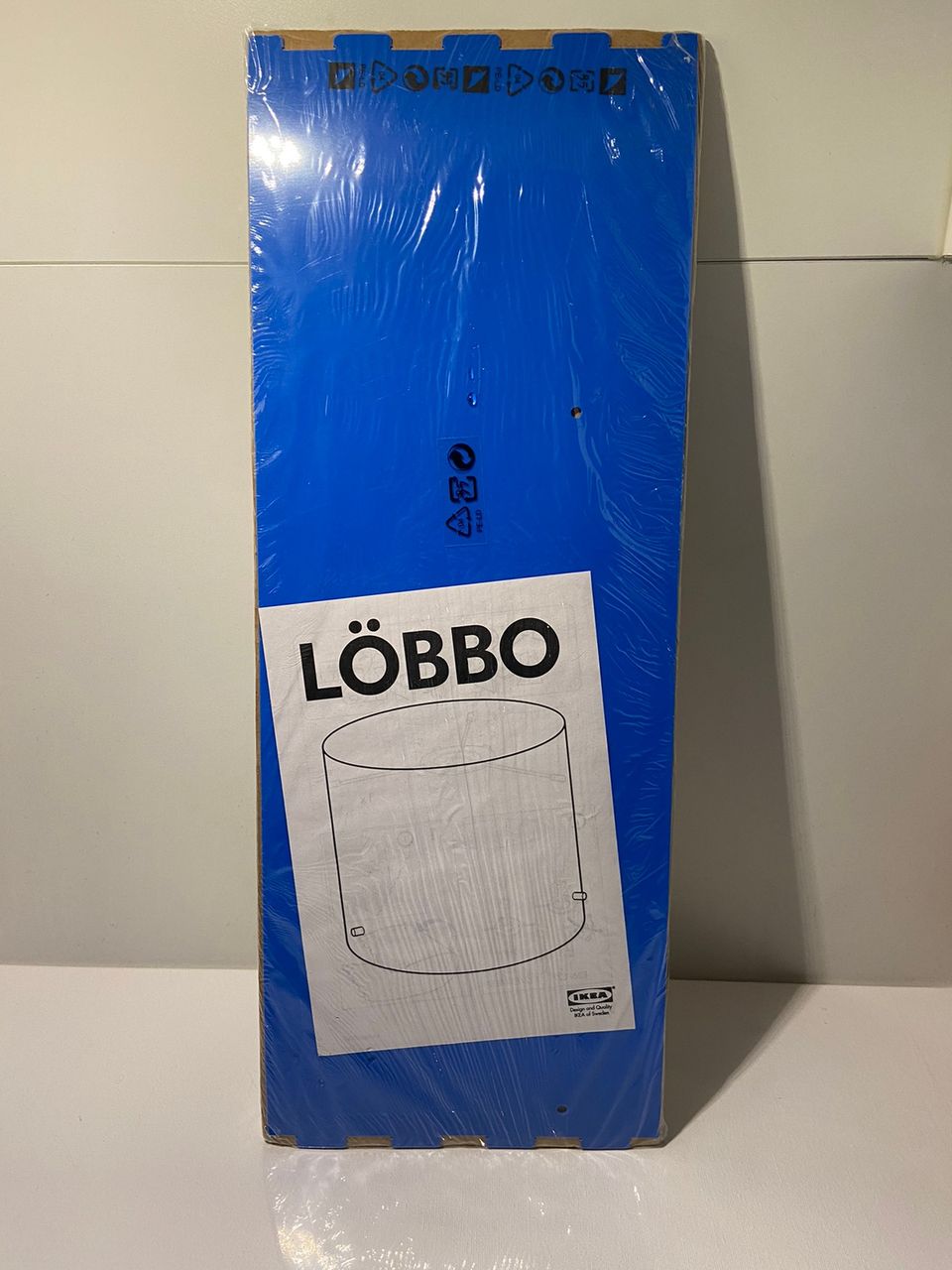 Ikea Löbbö lampun varjostin sininen käyttämätön