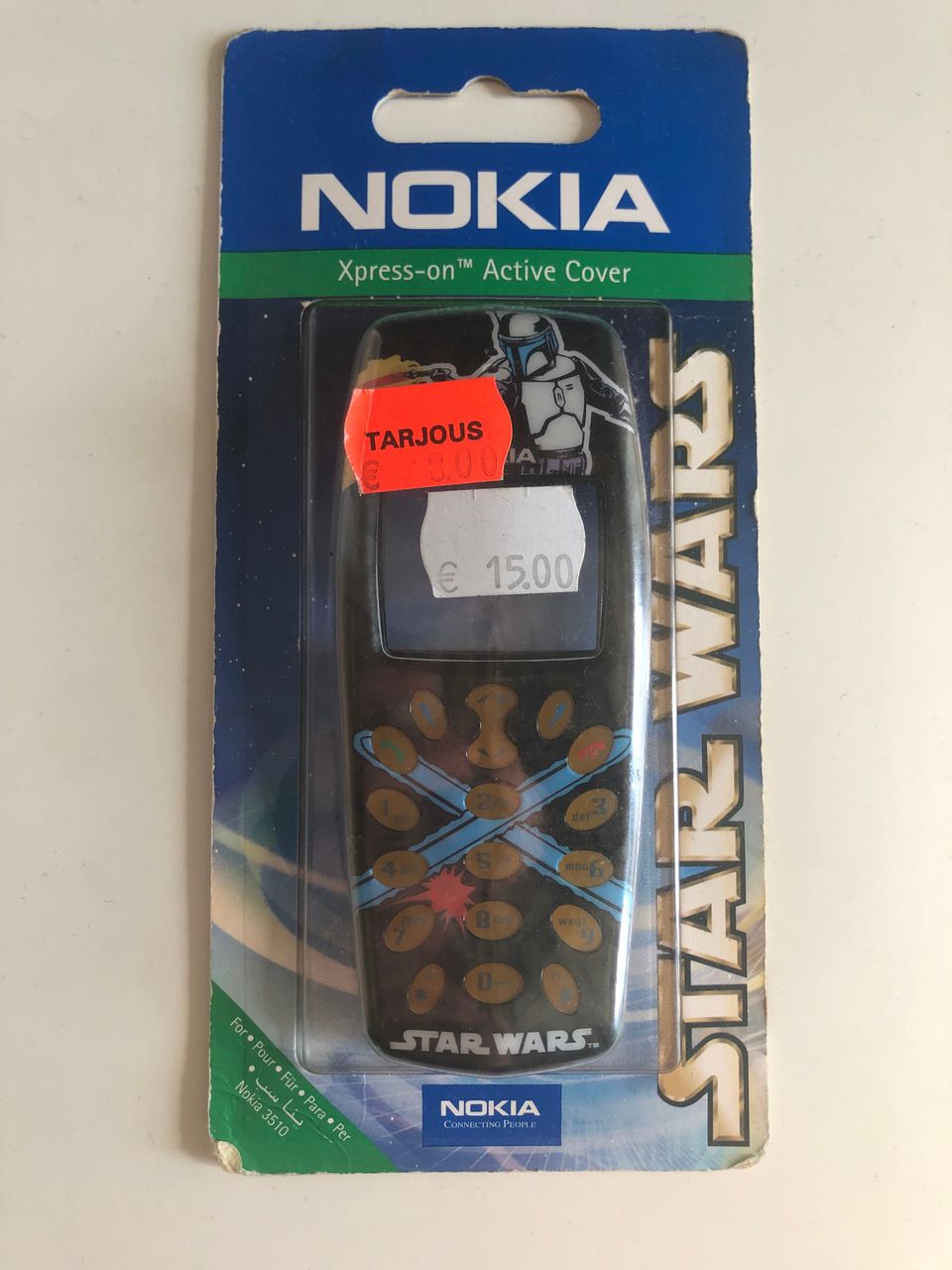 UUSI Nokia 3510 Star Wars Jango Fett Xpress on active cover suojakuori Muoveissa