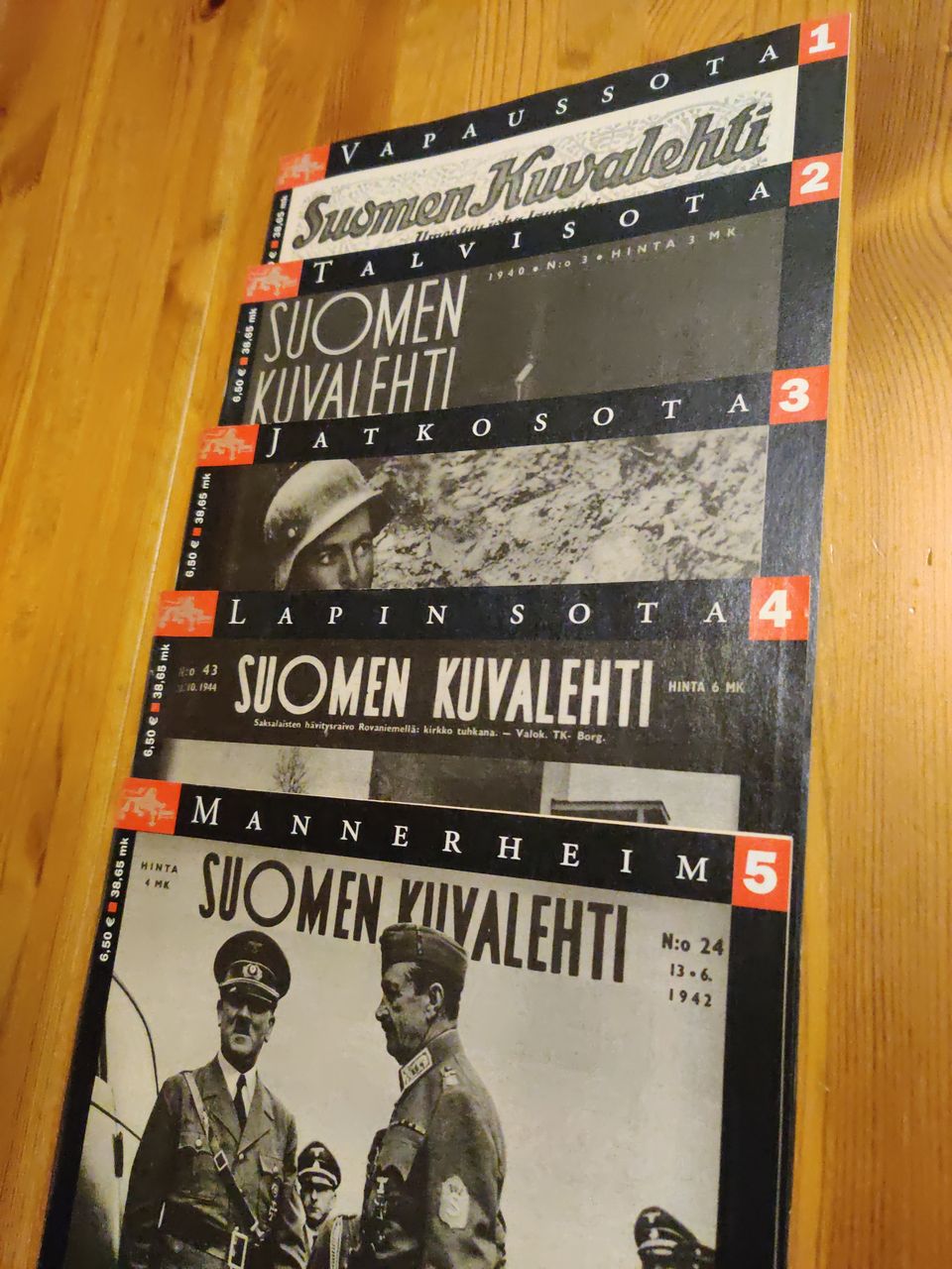5 kpl Suomen Kuvalehtiä v.1940-1944