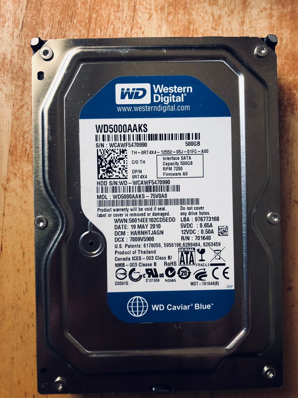 Western digital WD 5000 AAKS