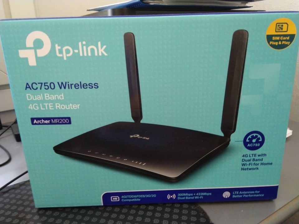 tp-link AC Wireless Dual Band 4G Router Arsher MR200 + Iskra p-58 kattoantenni