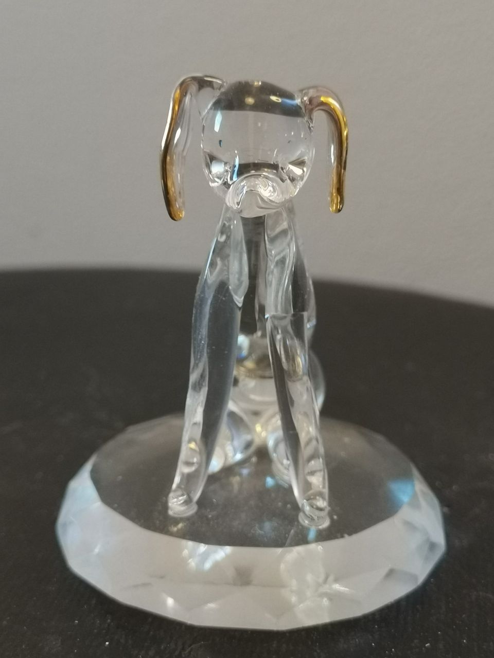 6cm kristallinen koira aitoa kristallia
