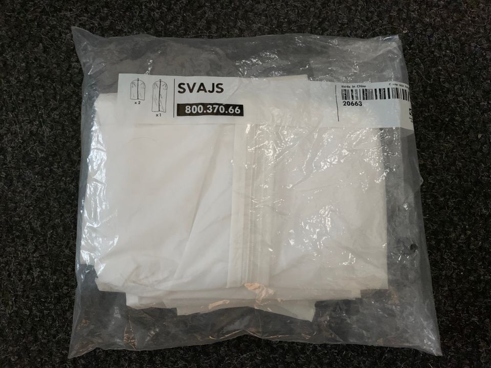 Ikea vaatepussit / pukupussi / mekkopussi 2kpl valkoinen