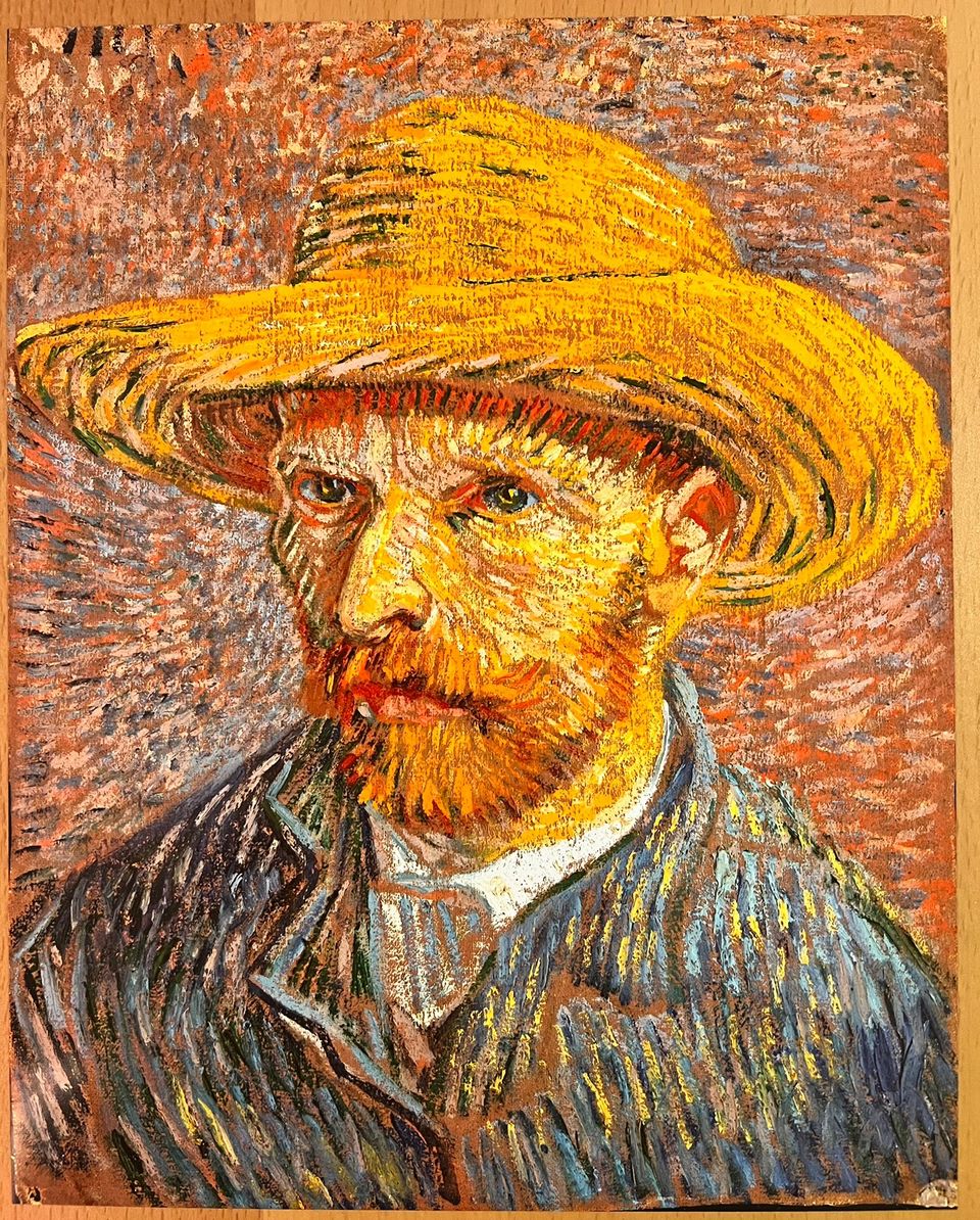 Van Gogh Self-Portrait with a Straw Hat (obverse: The Potato Peeler)