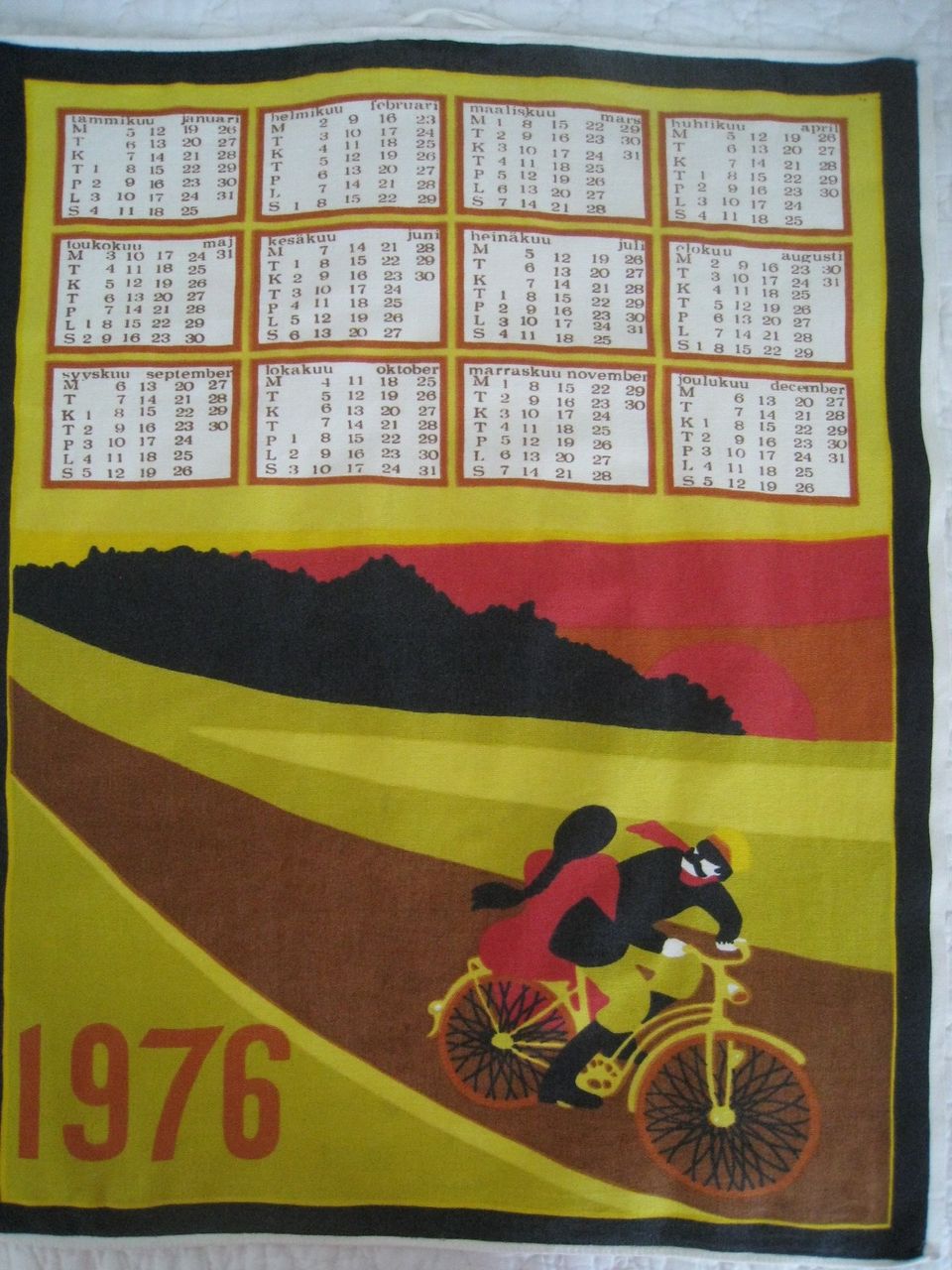 Kalenteripyyhe 1976 Vintage