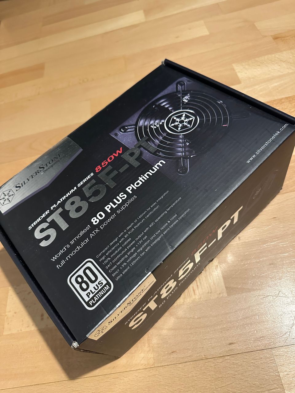 Silverstone ST85F-PT, 850W platinum virtalähde