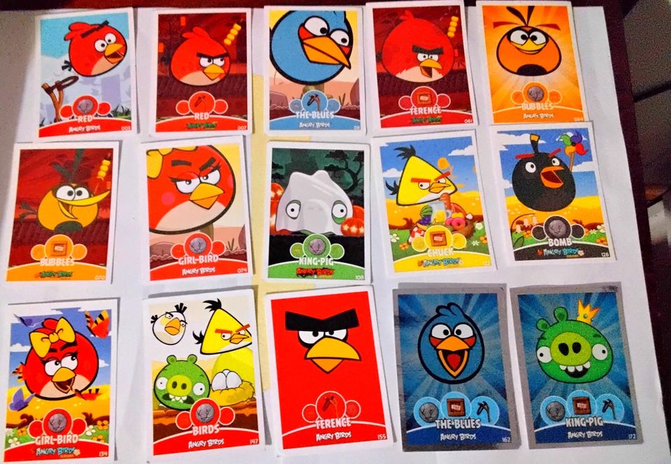 Angry Birds keräilykortit