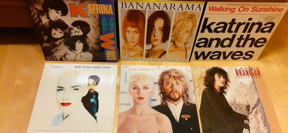 LP-levyjä Katrina & Waves,Eurythmics,Bonnie Tyler yms