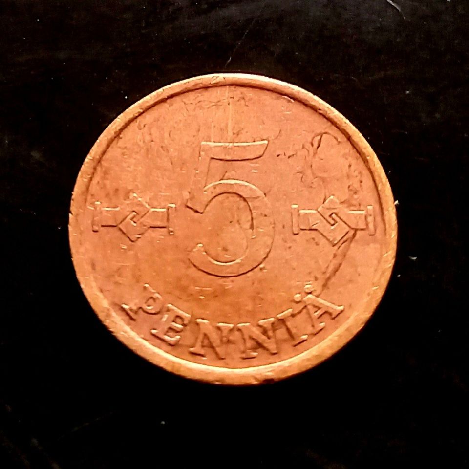 5 penniä V. 1974