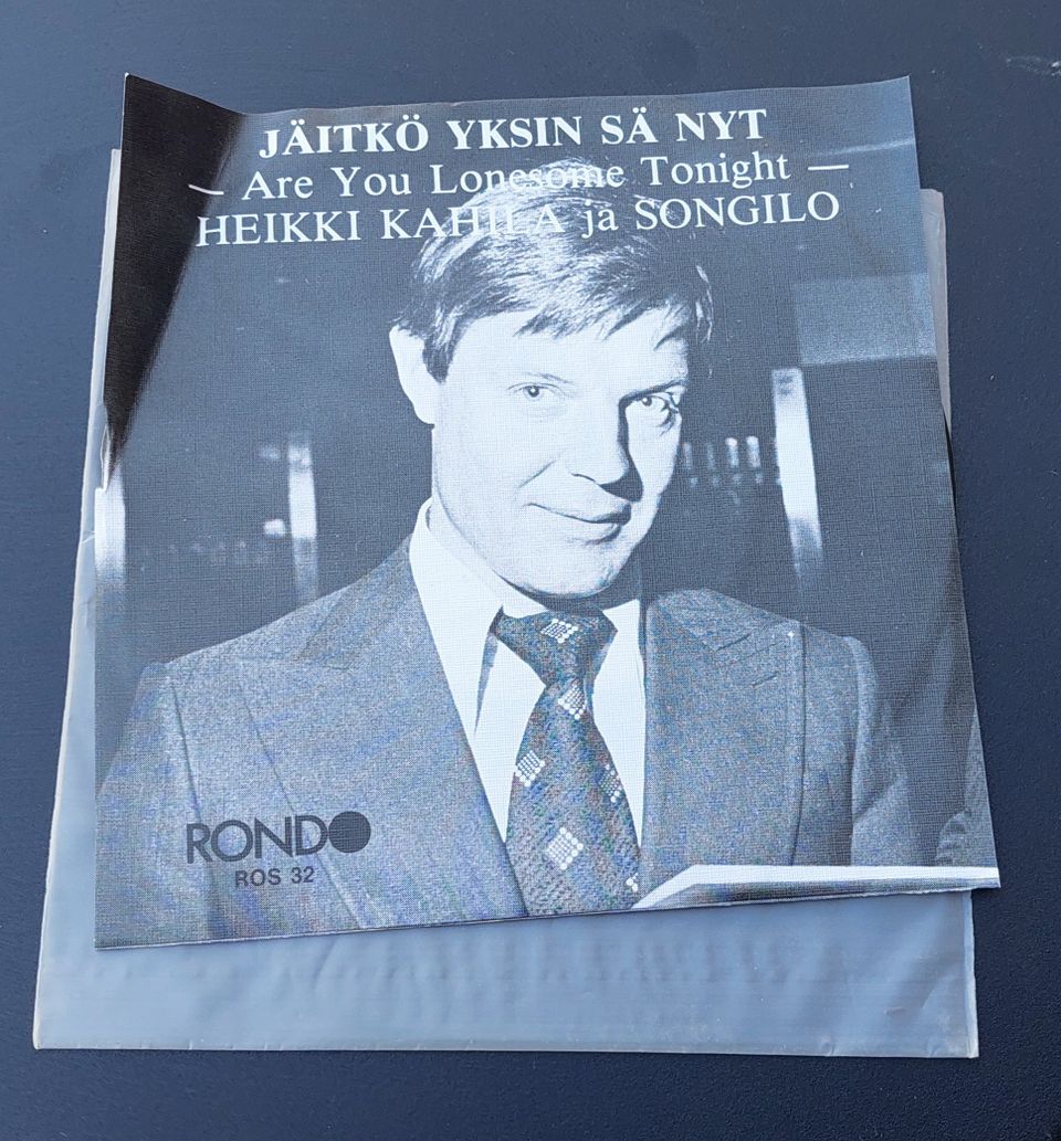 Heikki Kahila ja Songilo 7" 1978 Jäitkö Yksin Sä Nyt/ Sukuvika - Suksi ei luista