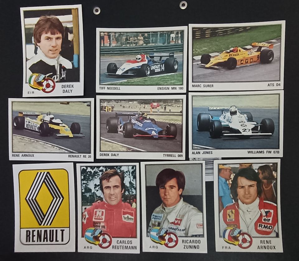 Formula 1 keräily kortit.