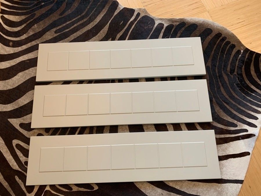Ikea Stensund beige laatikon etusarja 20 X 80 cm 3 kpl