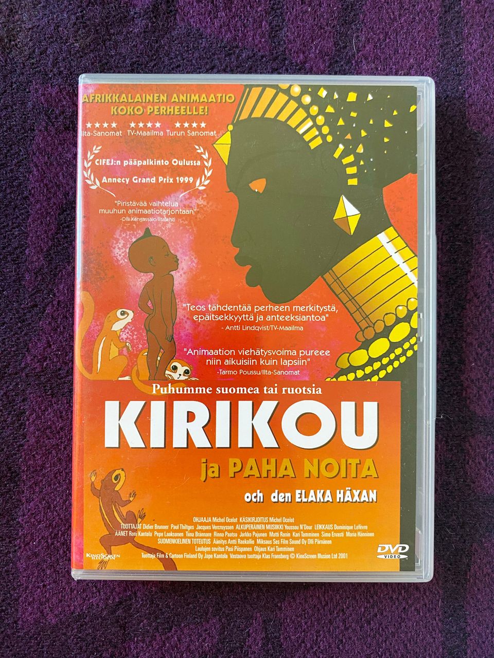 Kirikou ja paha noita DVD Suomipuhe