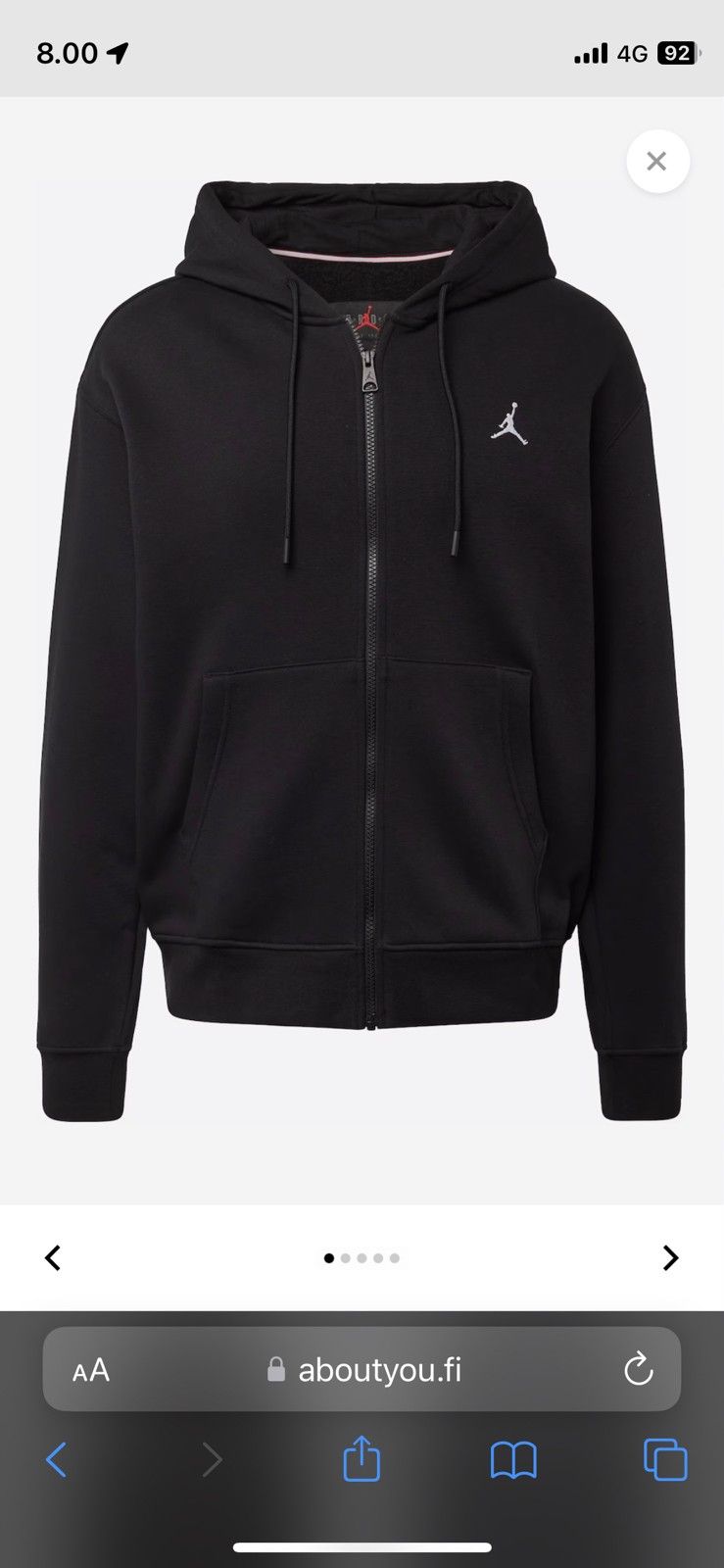 Jordan zip up hoodie ei mitään vikoja ovh on 80€