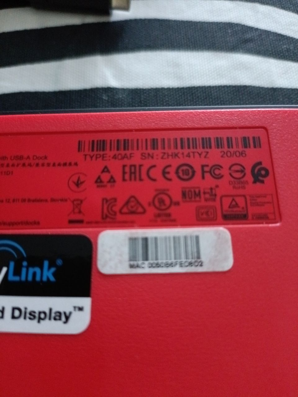 Lenovo ThinkPad Dock
Hybrid Dock | USB-C | 40AF