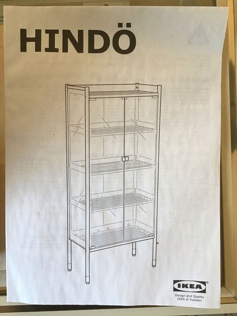 Ikea Hindö lasikaappi